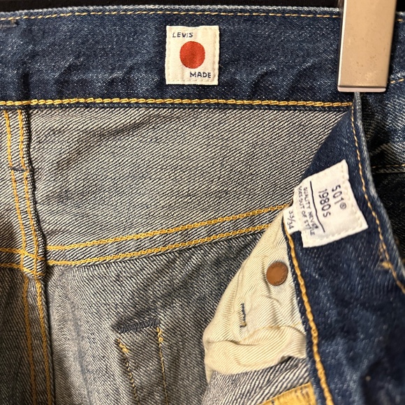 Levi’s Men’s 501 1980’s Made In Japan Selvedge Denim 33X34 NWT - Picture 4 of 10